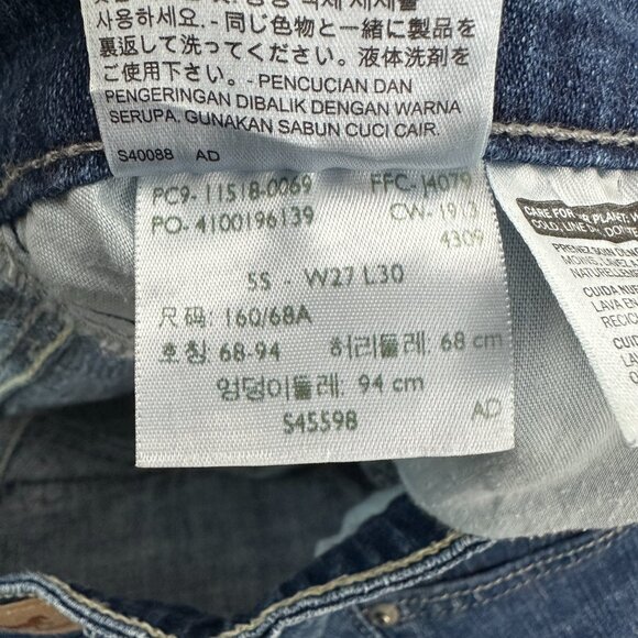 Levi's 518 Superlow Bootcut Women's size 5 Dark Wash Blue Denim Jeans - Picture 5 of 6